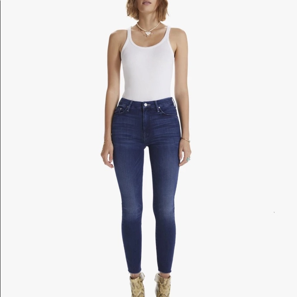 Mother Denim High Waisted Looker Ankle Fray sz 29